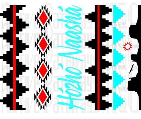 Wedding Stencils Navajo Culture Shashiko Embroidery Chevron Borders