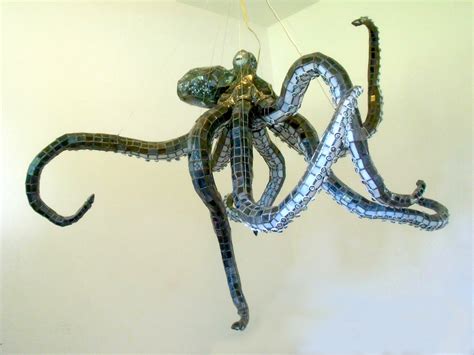 Spectacular Stained Glass Octopus Chandeliers