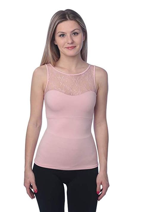 Spanx Qvc 1503 Hide And Sleek Lace Bateau Tank Top Camisole Shapewear