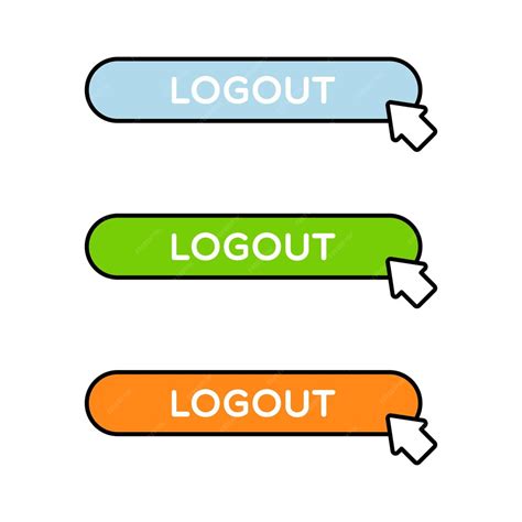 premium vector set  logout buttons