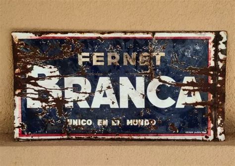 Cartel Enlozado Original Fernet Branca Antiguo De En Venta En