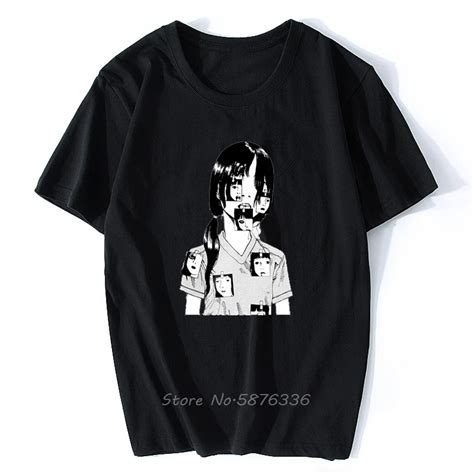 Junji Ito Camiseta De Manga Corta Para Hombre Camisa De Anime Shintaro Kago Divertida De