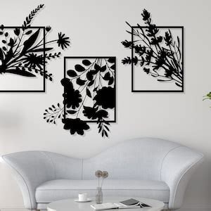 Flowers Metal Wall Art Svg , Dxf, Eps, Png and Pdf Laser Cut, Plasma Cut File, Wall Art Dxf ...