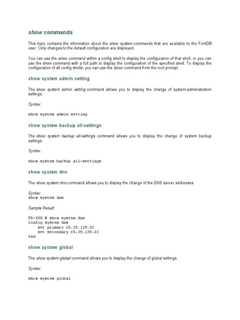 Fortinet Cli Command Pdf