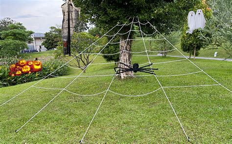 Brighter Spider Webs Halloween Decorations Lights Purple Led Light