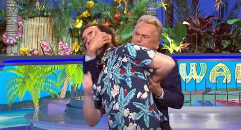 Pat Sajak Puts ‘wheel Of Fortune Contestant In A Headlock After