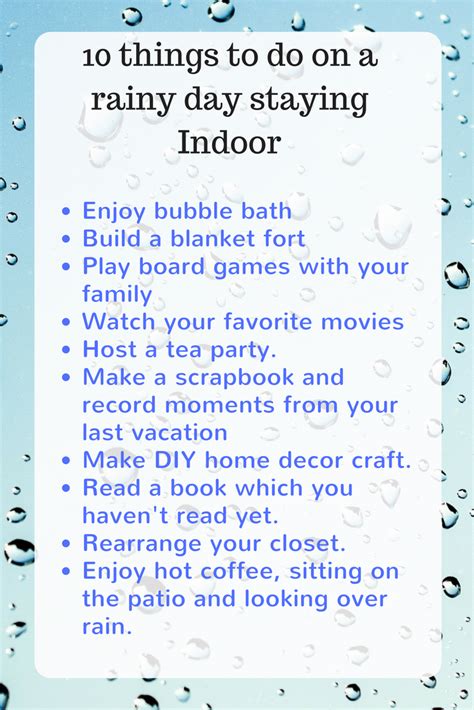 Things To Do On A Rainy Day For Adults Danie Blog