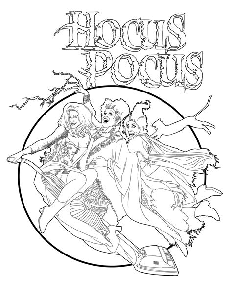 Hocus Pocus Coloring Page Etsy