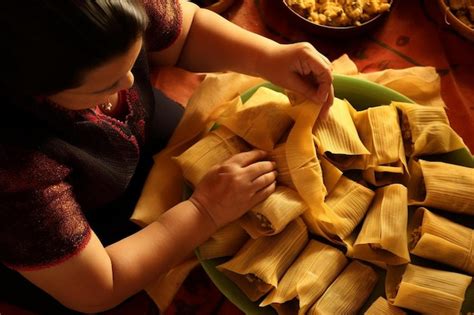 Premium Photo | Overhead shot of person preparing honduran tamales