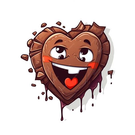 Premium AI Image | A cartoon heart with a face and a smile on it