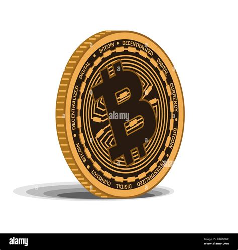 Golden Abstract Fictional Bitcoin Imitation Coin Crypto Currency