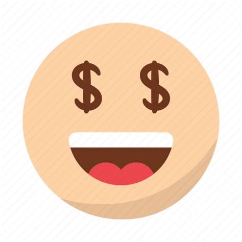 Emoji Emoticon Face Happy Money Rich Smile Icon