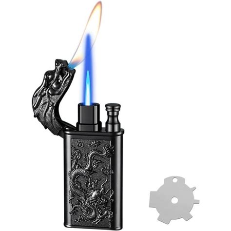 Briquet Torche Double Flamme Dragon Magic Briquet Temp Te Avec Outil