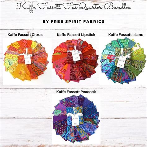 Kaffe Fassett Classics Citrus Lipstick Island Peacock Fat Quarter