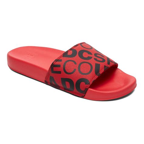 DC Slide SE Sliders Shoe Red Black - Billion Creation