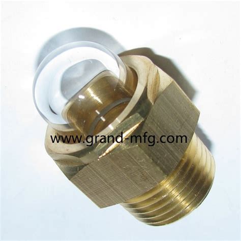 Npt 12 Inch Heavy Duty Coolant Tank Sight Glass Brass Sight Glass Assembly For Coolant Level