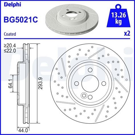 2x DELPHI Bremsscheibe Bremsscheiben Satz Bremsen Vorne BG5021C EBay