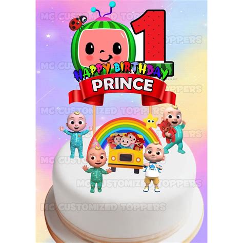 Cocomelon Theme Cake Topper Shopee Philippines