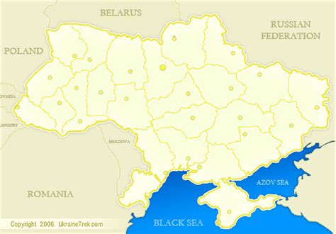 Map of Ukraine with main cities and towns | Ukraine cities, Map, Ukraine