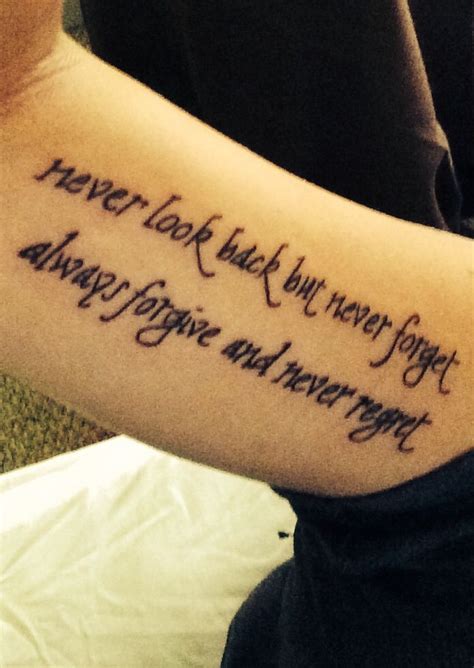 Forgive And Forget Quotes Tattoo