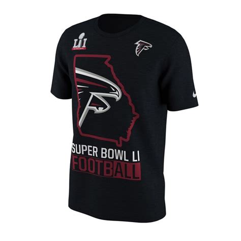 Men's Atlanta Falcons Nike Black Super Bowl LI Bound Local State T ...