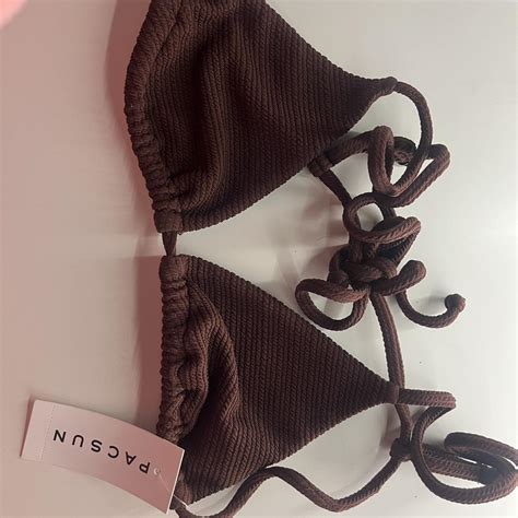 Brown Pacsun Triangle Bikini Xs Depop