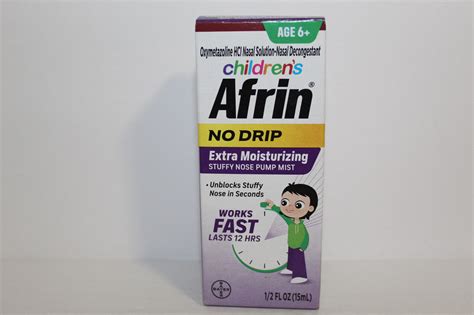 Childrens Afrin No Drip Extra Moisturizing Stuffy Nose Pump Mist Exp