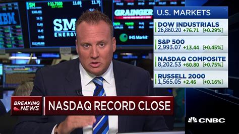 Nasdaq Closes At Record High After Fed Chairmans Testimony