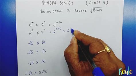 Number System Class 9 How To Multiple Square Rootsmultiplication