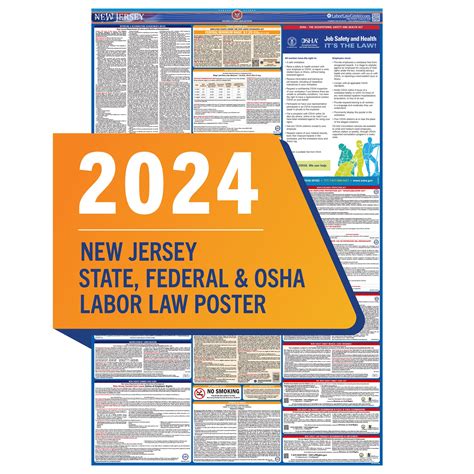 New Jersey Labor Law Poster State Federal Osha In One Single