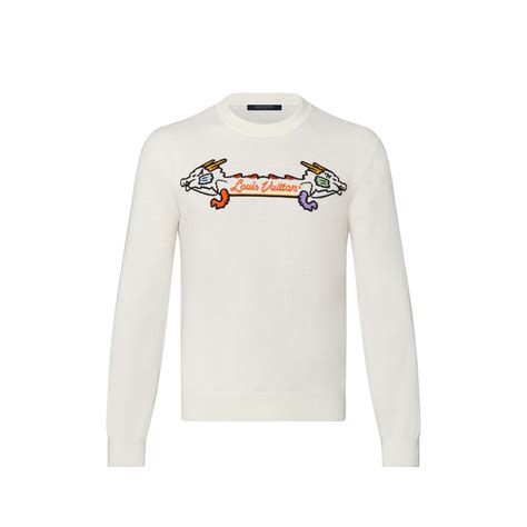 Intarsia Jacquard Graphic Cashmere Crewneck Ready To Wear Louis Vuitton