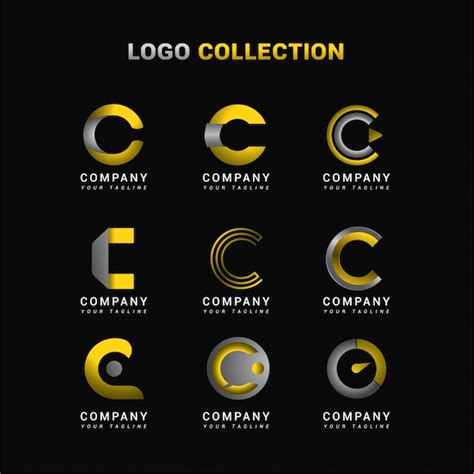 Buchstabe C Logo Collection Premium Vektor