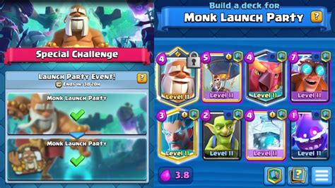 Clash Royale Monk Launch Party Part 2 Best Deck Dkjag