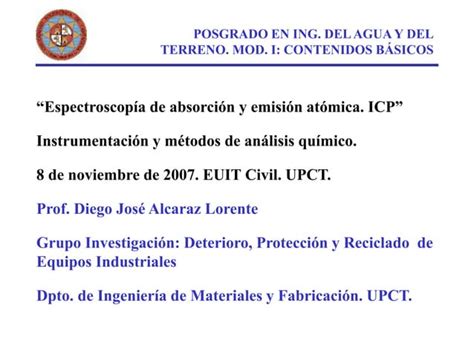 Espectroscopia Absorcion Emision Atomica Ppt