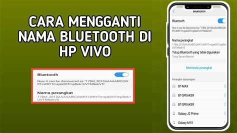 Cara Menganti Nama Bluetooth Di Hp Vivo YouTube