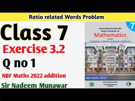 Class Exercise Q No Nbf Maths Ex Ratio Related Words