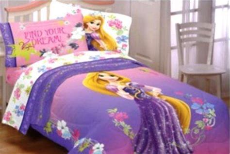 Princess Rapunzel Bedding Set Tangled Padded Duvet Cover With Matching 3pc Sheet Set Single