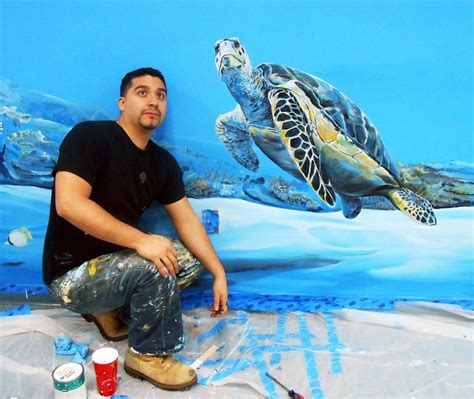 Photo Realistic Sea Turtle Mural By Piero Manrique York Mural Mural