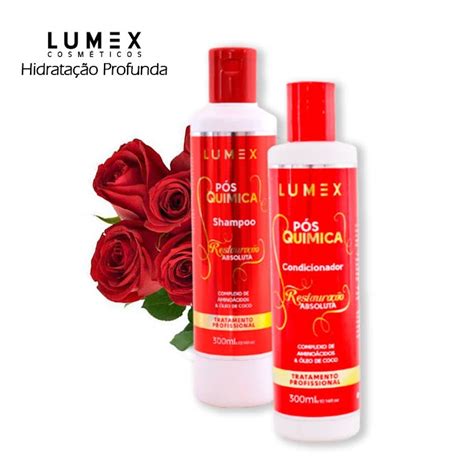 Kit Shampoo E Condicionador Lumex P S Qu Mica Profissional Ml