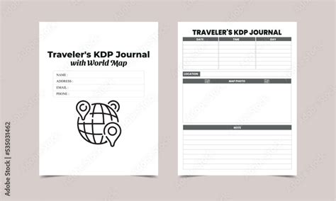 Traveler S Kdp Journal With Word Map Kdp Interior Design Printable