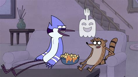 Image S4e34028 Mordecai And Rigby Laughing At Hi Fives Jokepng