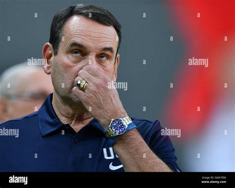 Rio De Janeiro Brazil 06th Aug 2016 Us Coach Mike Krzyzewski Looks On During The Basketball