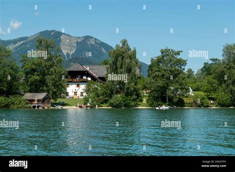 Old farm on Lake Wolfgang, Salzburg State, Austria Stock Photo - Alamy