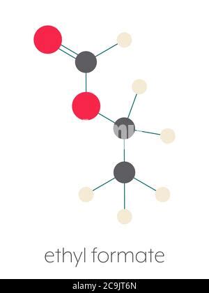 El formiato de etilo etil methanoate molécula Estilizada fórmula