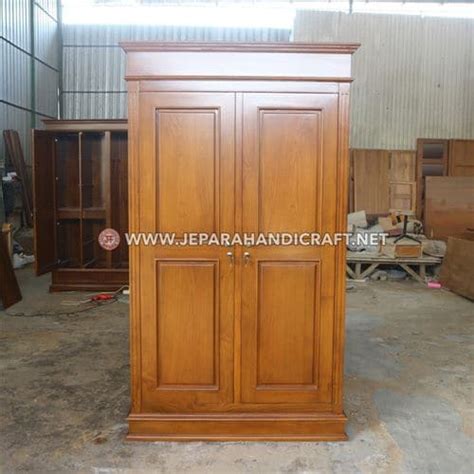 Jual Lemari Pakaian Jati Pintu Minimalis Nashville Jepara