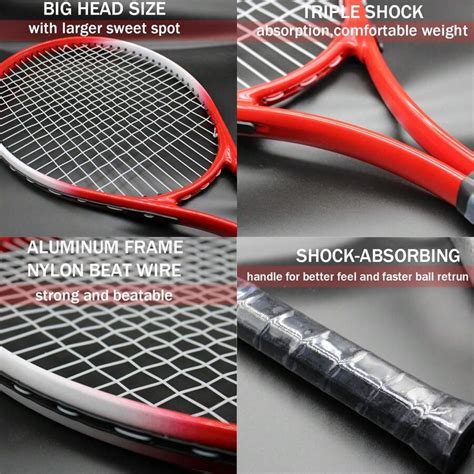 Tennis Rackets For Adults 2 Players Recreational Tennis Racquet Set For