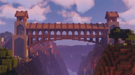 Just a large medieval bridge i recently built. :) : r/Minecraft