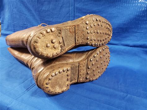 Hobnail Officer Boots Wwi Doughboy Military Collectables Springfield