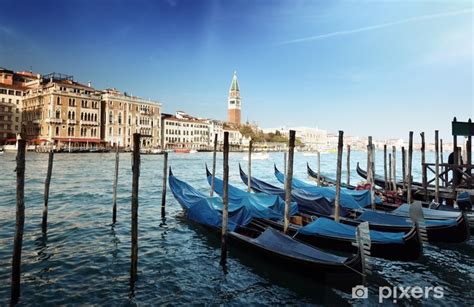 Wall Mural Gondolas On Grand Canal And St Marks Tower Pixers Uk