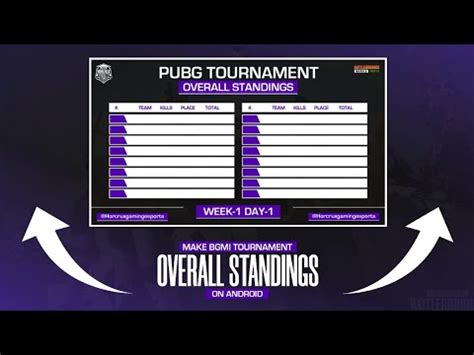 Make This Bgmi Tournament Overall Standings On Android Bgmi